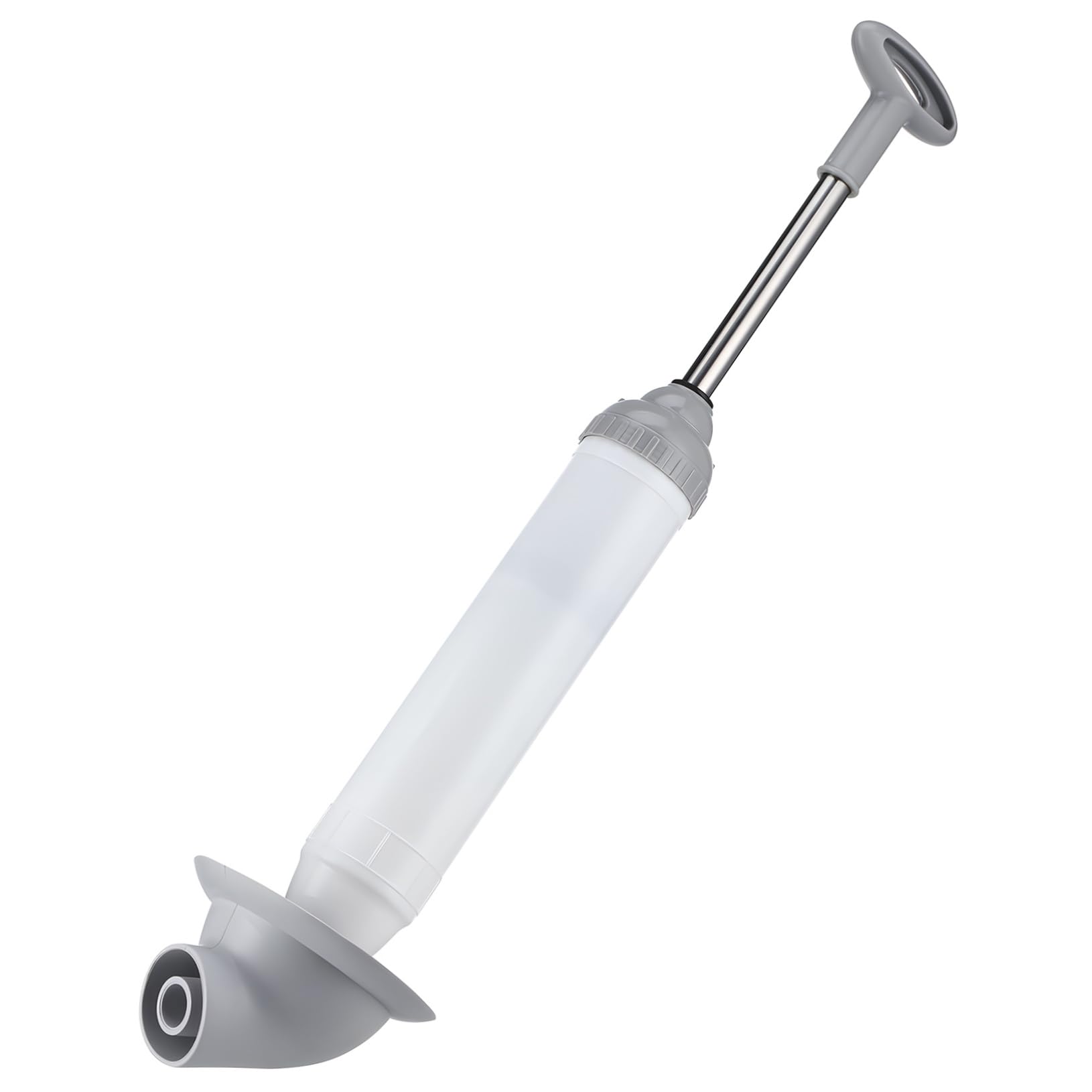 TEHAUX Sturatubi ad Aria Compressa per WC in Acciaio Inossidabile e Pp, ad Alta Pressione, Facile da Usare, per Bagno e Cucina, Vasca e Lavandino