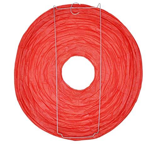 Image of Mudra Crafts Red and Green Paper Lanterns Wedding Party Decorations - 12 in 10 Round Hanging Ceiling Lanterns, 10 Pack, Decorative Lamp Shades