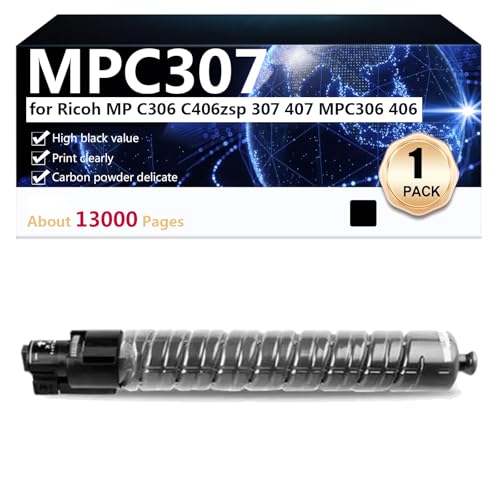 Toner MPC307 compatible Ricoh MP C306 C406zsp 307 407 haute capacité noir