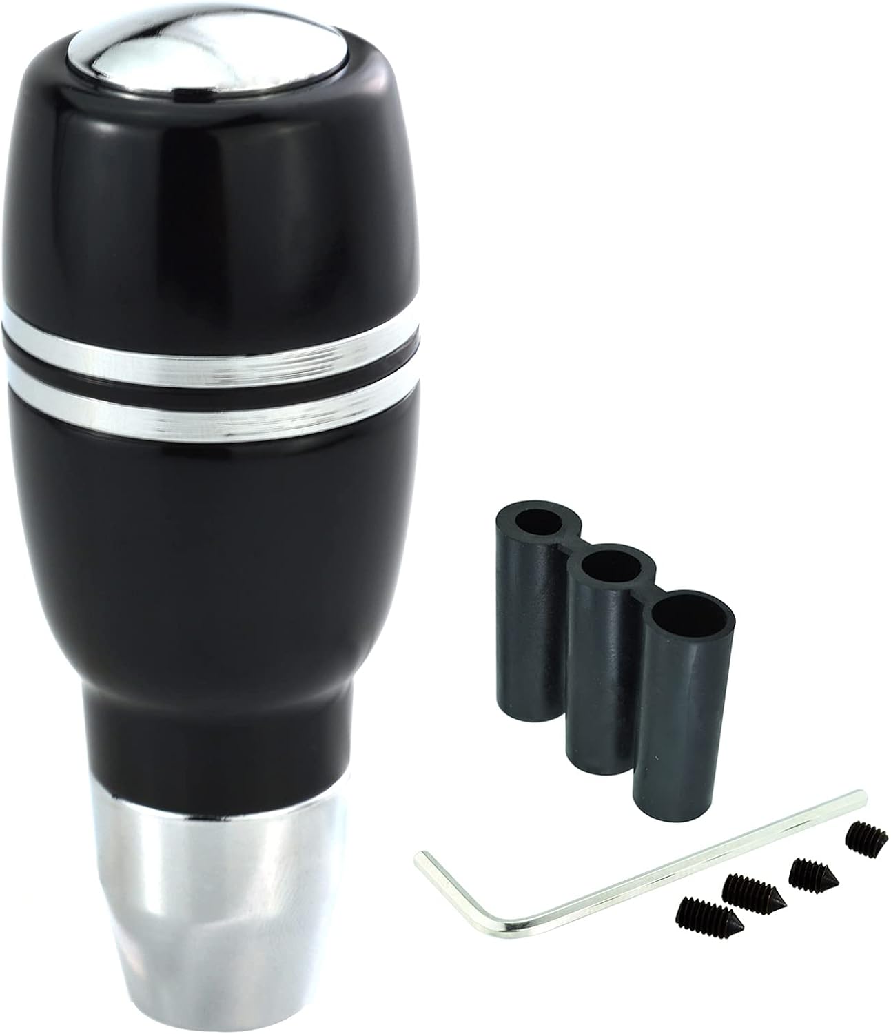 Lunsom Weighted Shifter Knob, Leather Aluminum Alloy Long