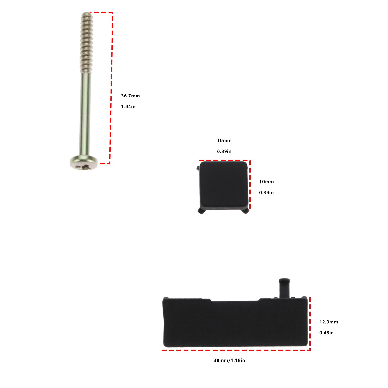 Briny River Console Screws Rubber Feet Cover Set Compatible with PLAYSTATION 3 SLIM 3000 2000 - Image 4