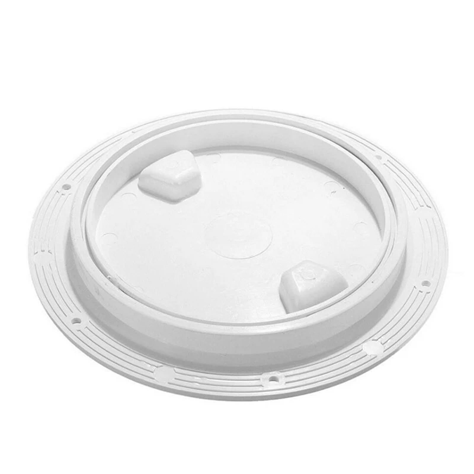 Flache Inspektionsluke aus weißem Nylon, 9 Zoll, mit abnehmbaren Abdeckungen, Bootszugangsabdeckung, Deckel, herausschraubbare Deckplatten-Hardware