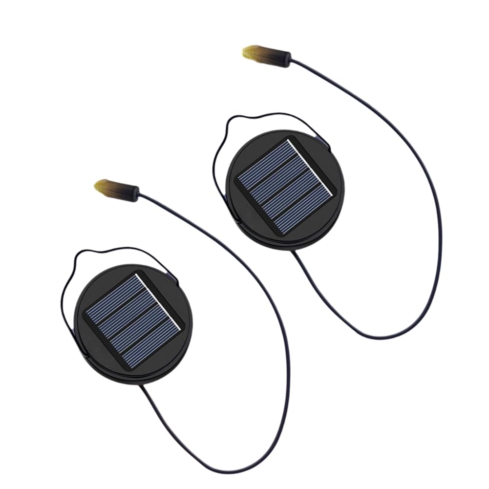 CTRLZS 2pack Solar Lights Replacement Top Outdoor Lantern Solar Light Parts Waterproof Decorative for Outdoor Lanterns Waterproof Solar Replacement Top