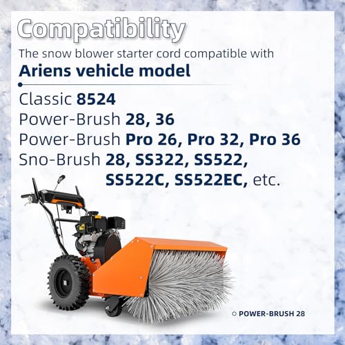 Snow Blower Electric Starter Cord 02483100 Compatible with Ariens Electric Start Cord Part Replacement for Ariens, MTD, Murray, Tecumseh 629-0071, 929-0071, 929-0071A, 929-0071B, 6219MA, 32450B
