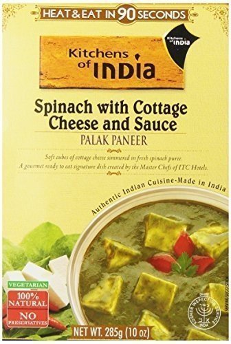 Kitchens Of India Ready To Eat Palak Paneer, Spinach With Cottage Cheese, 10-Ounce Boxes (Pack of 6) ( Value Bulk Multi-pack)