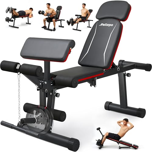 Relispo Verbesserte Verstellbare Hantelbank, 9 Rückenpositionen & Klappbar, 550 KG Belastbarkeit Schrägbank, Fitnessbank für Ganzkörper-Krafttraining & Große Männer Relispo Verbesserte Verstellbare Hantelbank, 9 Rückenpositionen & Klappbar, 550 KG Belastbarkeit Schrägbank, Fitnessbank für Ganzkörper-Krafttraining & Große Männer