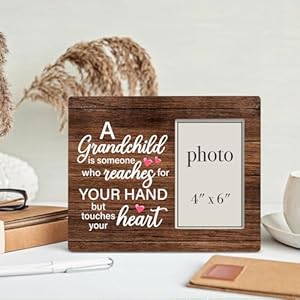 Oqtumes Grandparents Gift Picture Frame From Grandson Granddaughter, Rustic Grandparents Wood Picture Frame 8 x 10 Inches, Wall Mount and Tabletop - 4 x 6 Inch Photo Oqtumes Grandparents Gift Picture Frame From Grandson Granddaughter Rustic Grandparents Wood Picture Frame 8 x 10 Inches Wall Mount and Tabletop 4 x 6 Inch Photo