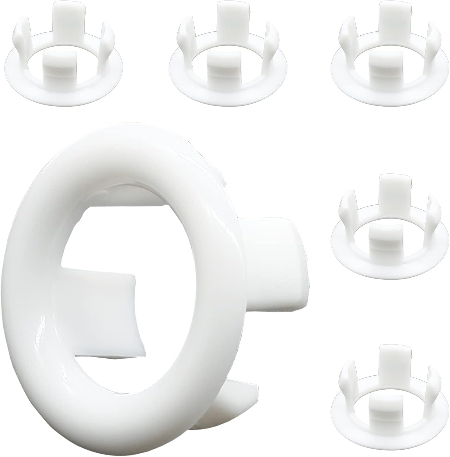 Cionyce 6 PCS Sink Overflow Ring Universal Bathroom Sink Overflow Hole Cover Round