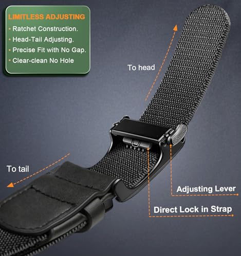 BULLIANT Men Belt Multi-Pack,Stretchable Ratchet Belt Adjustable For Men Gift Golf Casual Jeans Precise Fit3