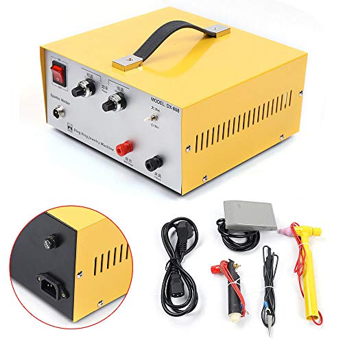 Jewelry Spot Welding Machine, 80A 110V Spot Welder with Foot Pedal Welding Accessories