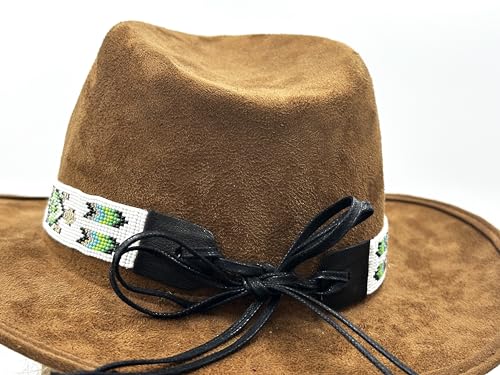 Image of Cowboy Western Beaded Hat Band Rodeo Style Handmade