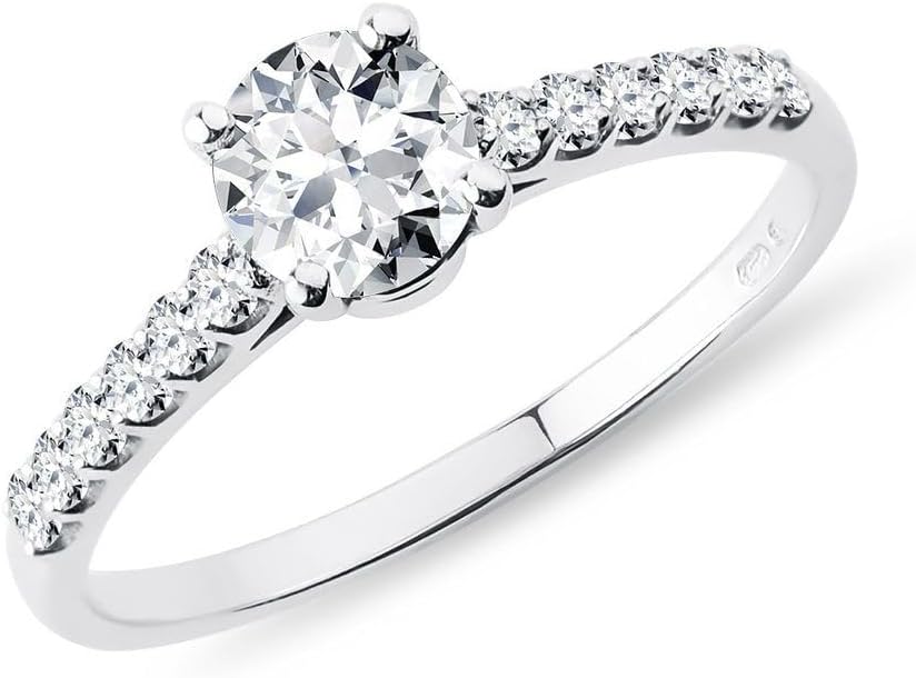 GenericSV Silver AD CZ Diamond Solitaire Ring with Diamond For Engagement Gift Women Girls.