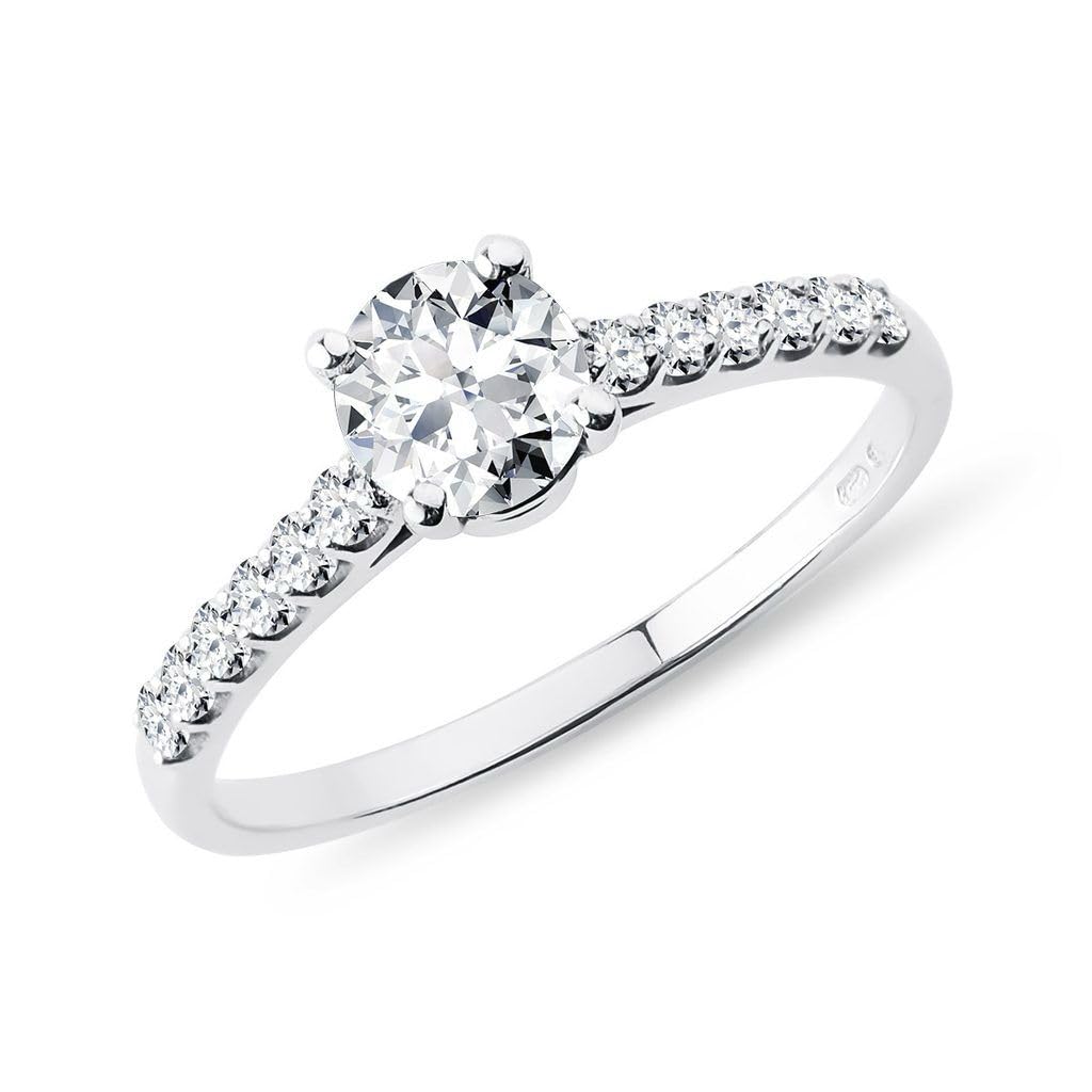 GenericSV Silver AD CZ Diamond Solitaire Ring with Diamond For Engagement Gift Women Girls.