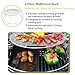 KAMaster 3 Tier 5 Piece Replacement Kit for Large Big Green Egg Accessories,Stainless Steel Grill Stack Rack with Removable Cooking System,BBQ Grill Basket Grill Expander Rack Ultimate Set Fit L BGE