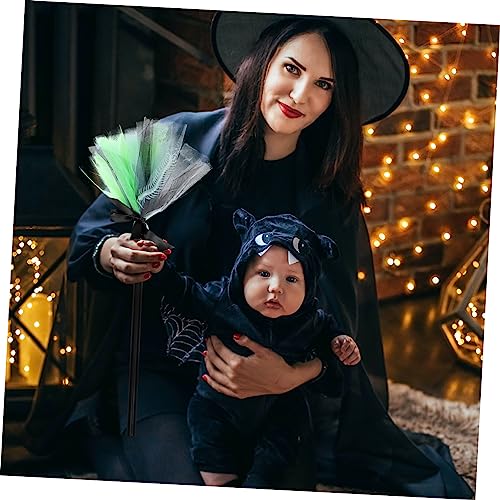 NUOBESTY 1Pc Vassoura De Halloween Mini Vassoura Blush Decoração De Mão Decoração De Vassoura De Hal