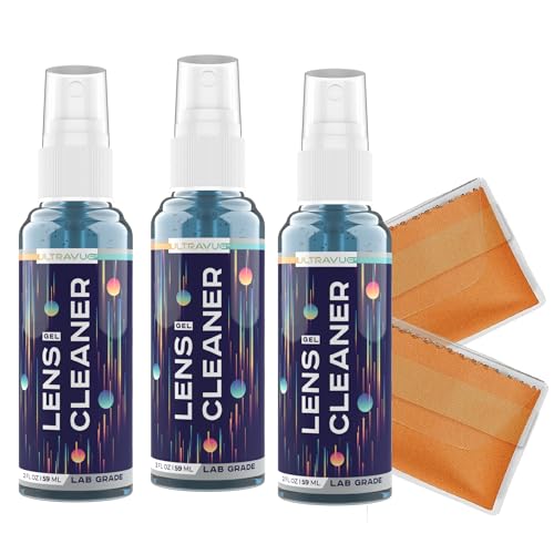 ULTRAVUE Eyeglass Gel Lens Cleaner Spray Kit - 3 x...