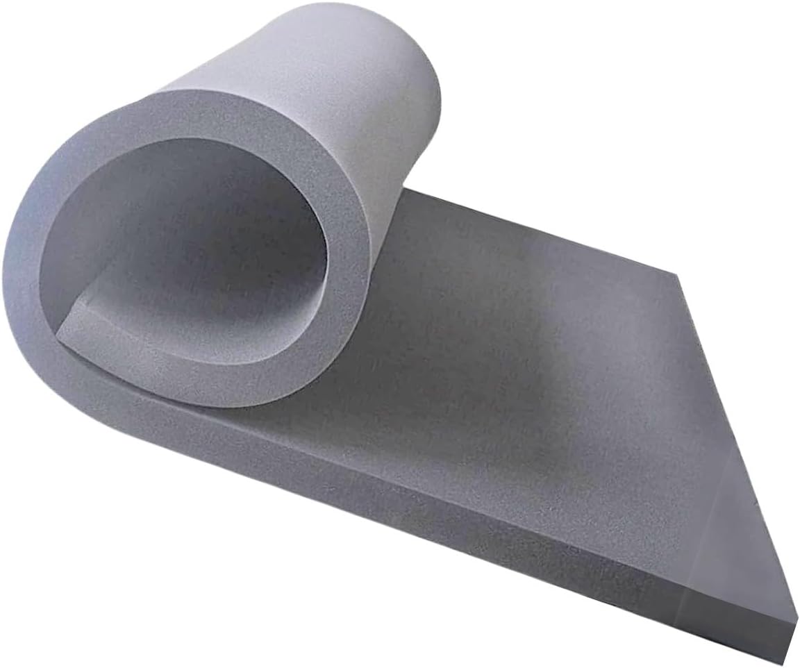 High Density Upholstery Foam for Seat Cushions & Chair Pads | Seat Foam Cut to Size for Furniture Renewal, Sofas, Campervans & Dining Chair Cushions (Grey Foam, 30 x 40cm, 12.5 cm thick)