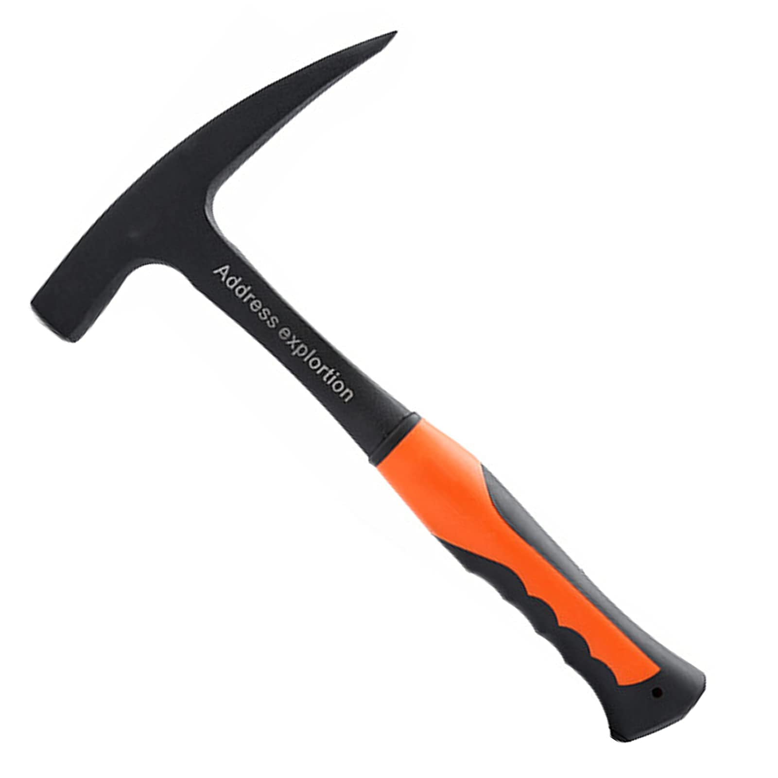 Geologenhammer Maurerhammer, Stahlhammer Geologie Hammer Rock Plektrum Explorationshammer Doppelkopf Ziegelhammer Mit Bequemem Gummigriff Karbonstahl Stahlkopf, 290mm Länge 800g