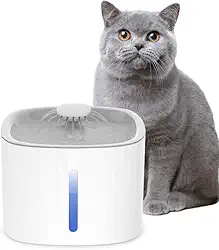 Bebedouro Automático 3L Gatos Cães Fonte Silenciosa Com Filtro Triplo, Visor LED, USB, Luz Noturna e Fluxo 360°