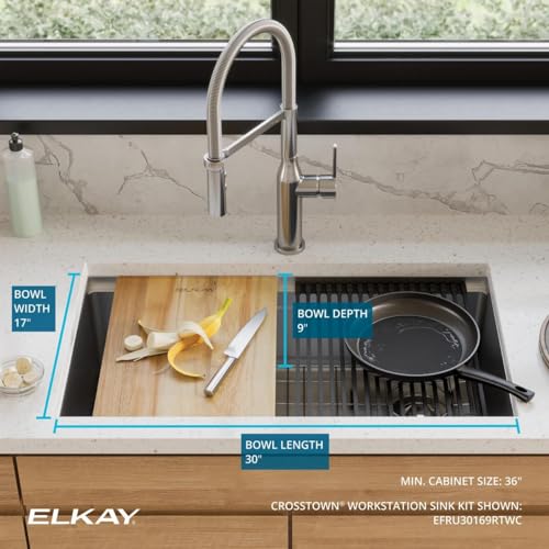 Image of Elkay EFRU30169RTWC Workstation Sink, 31-1 /2 inch, 16 Gauge