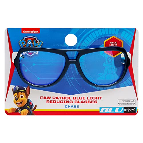 Sun-Staches Blu by Arkaid Paw Patrol Chase Aviator Kids Blue Light Blocking Glasses, UV4002