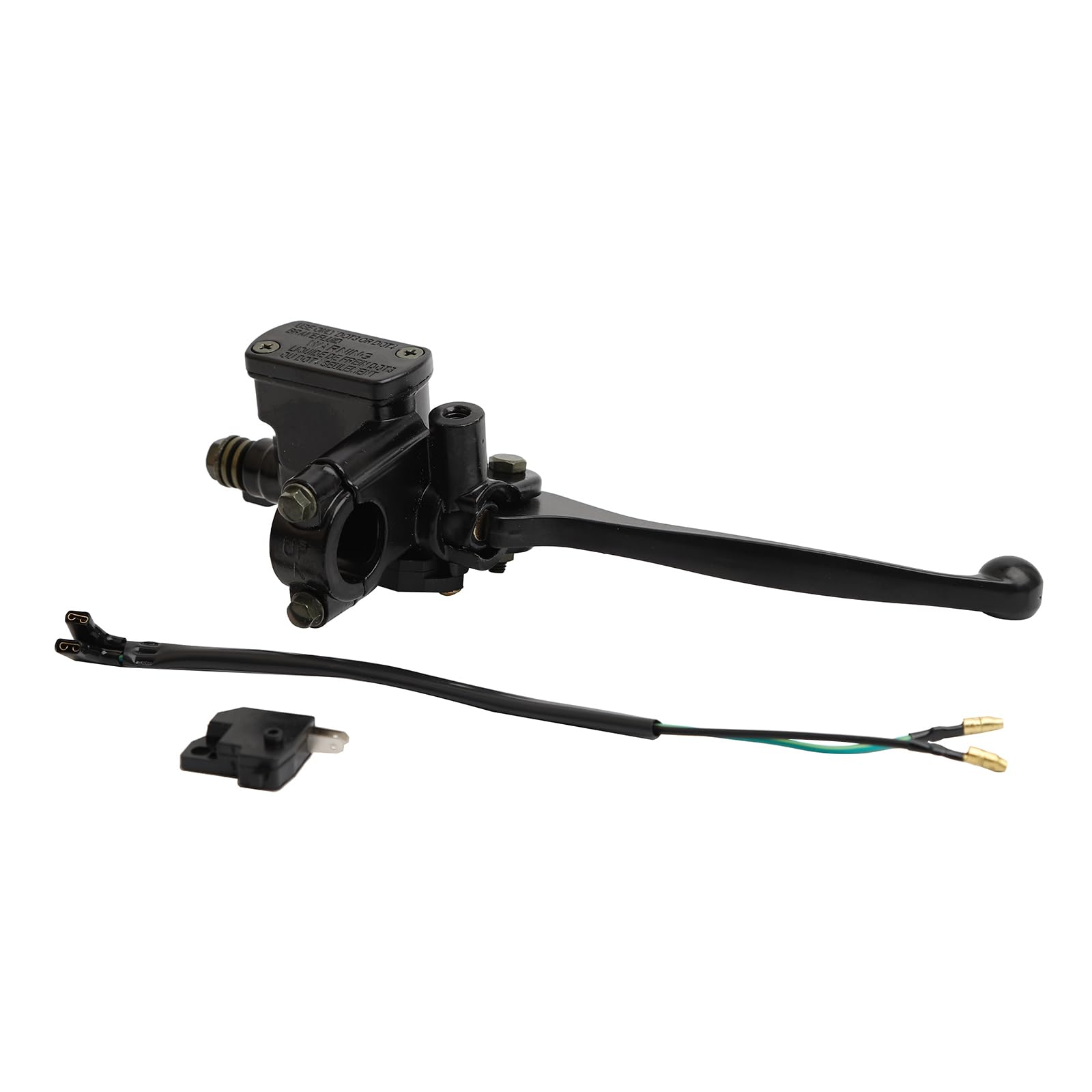 Right Side Motorcycle Brake Master Cylinder Assembly with Brake Lever,8mm Mirror Hole 7/8" Handlebar Fit for GY6 50cc 125cc 150cc Scooter Moped ATV Dirt Pit Bike Parts