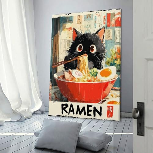 Tableau Chat Ramen idée cadeau idéale pour ado et femme