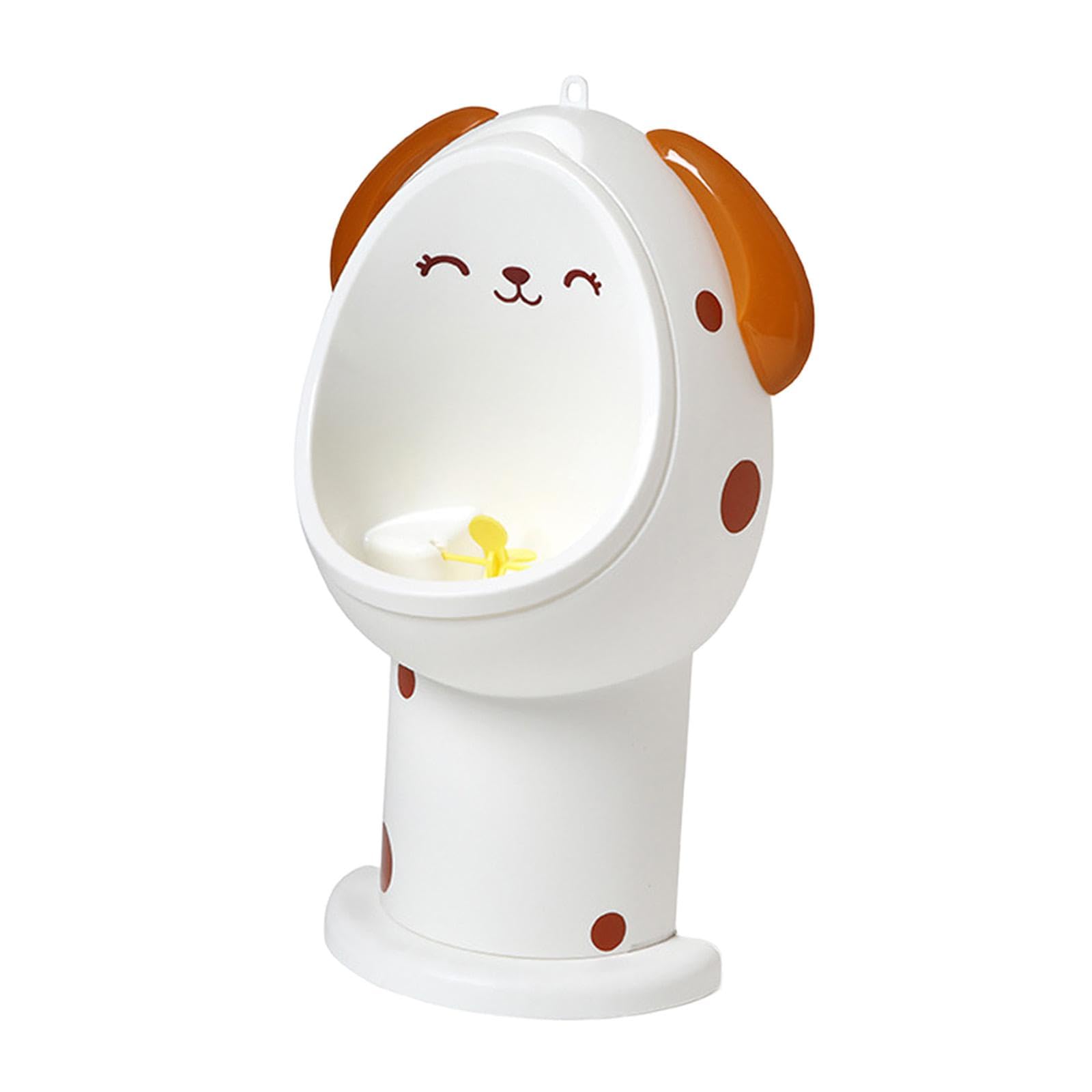 Boy Training Urinal Kindertöpfchen Toilette Einsatz Pee Urinal mit Abnehmbarer Pp Schale Cartoon Design für Kinderzimmer Badezimmer, brauner Hund