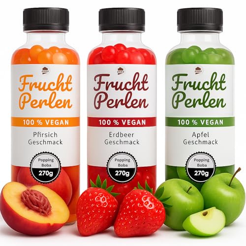 ONHA Bubble Tea Perlen Set - 3er Pack Bubble Tea Set mit Popping...