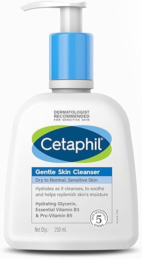 Cetaphil Face Wash by Cetaphil, Gentle Skin Cleanser for Dry to Normal, Sensitive Skin – 250 ml| Hydrating Face Wash with Niacinamide,Vitamin B5| Dermatologist Recommended|…