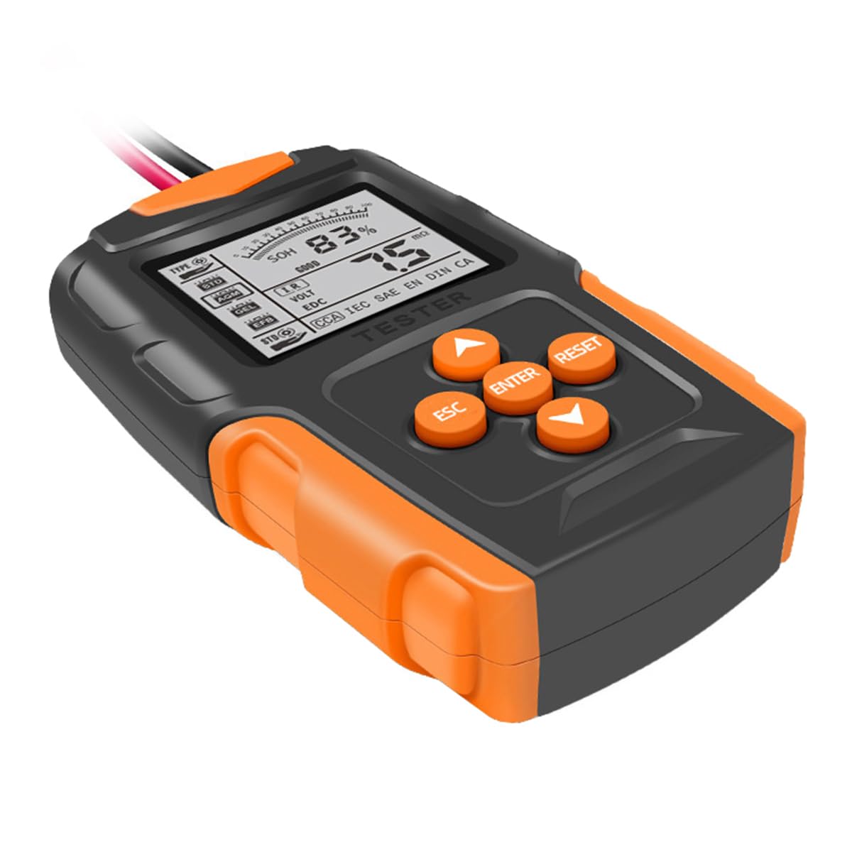 Alnicov 12V 24V Tester akumulatorów samochodowych Analizator akumulatorów LCD Narzędzie diagnostyczne ładowania samochodu Cyfrowy samochodowy tester akumulatorów diagnostycznych