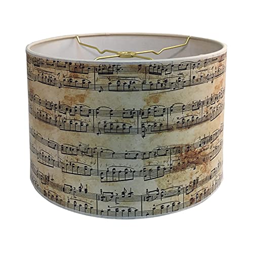 Image of Royal Designs, Inc. Trendy Decorative Handmade Drum Shade, Made in USA, 10in, HBC-8049-10, Music Notes