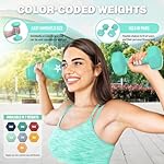 Yes4All Vinyl Hexagon Dumbbell - Dumbbells Set of 2 Hand Weights for Home Gym & Strength Training (2-15 lbs Weight Options) - Image 5