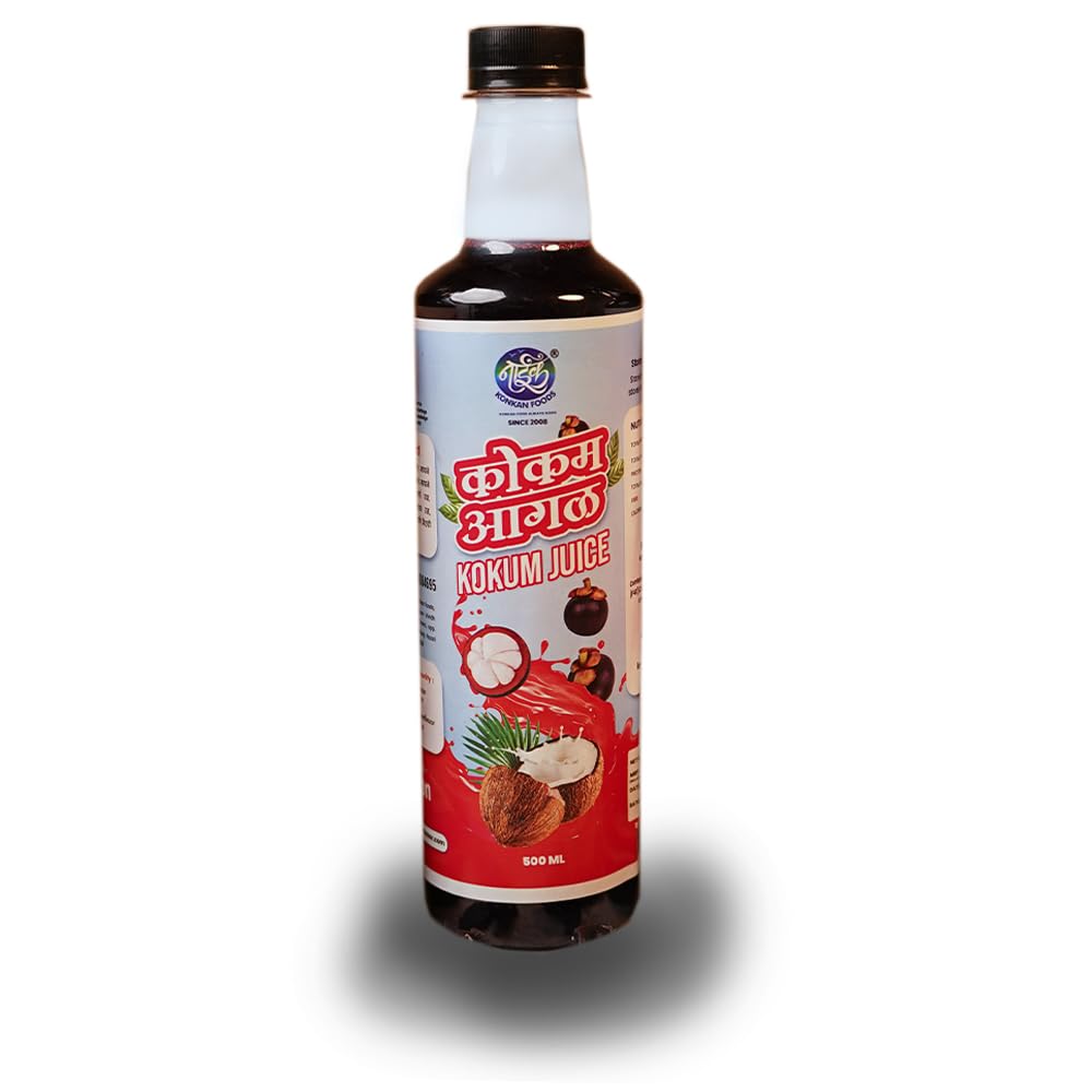 Konkan Foods Kokum Agal - 500ml each (Pack of 2)-1000 ml | Without Sugar | Pure Fruit Extract | Best For Solkadi-image-11