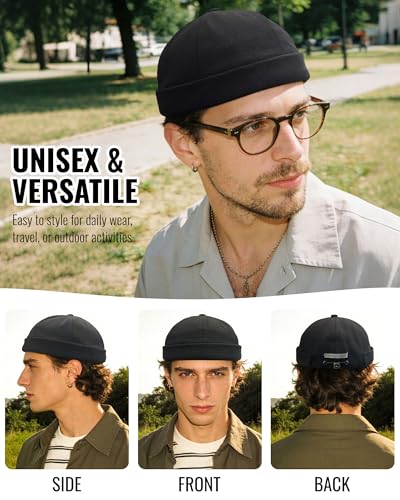 Image of CLAPE Watch Cap Work Beanie Corduroy Docker Leon Brimless Hat Rolled Cuff Harbour Hat