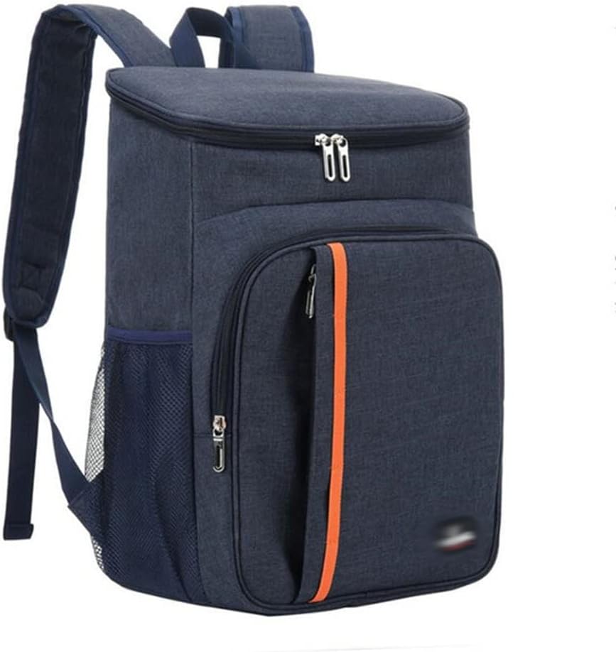 18L Large Capacity Cool Warm Insulated Bag Leak Proof Lunch Backpack Thermal Picnic Bag Picnic Food Beverage Storage Bag (Black One Size) (Navy One Size)