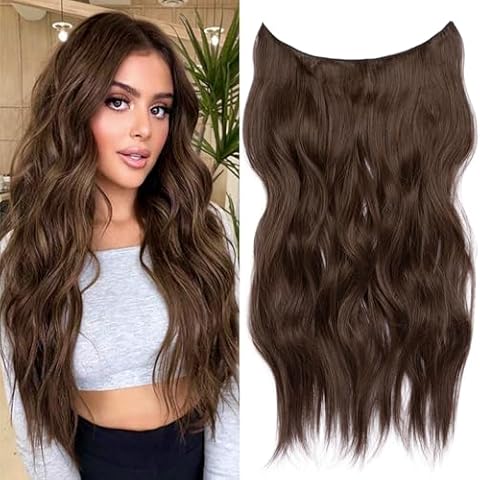 Xtrend 20 Inch Brown Invisible Wire Extensions Cover