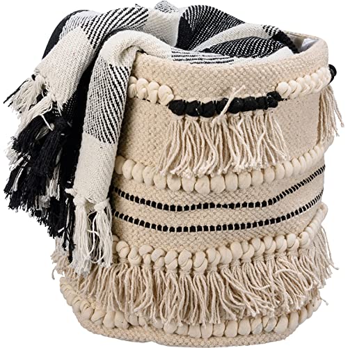 Primitives-by-Kathy-Black-Tassels-Decorative-Bin Primitives by Kathy Black Tassels Decorative Bin