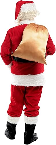 Miniatura 2 de Surblue Traje de Papá Noel de lujo para hombres, disfraz unisex de Papá Noel para adultos, de terciopelo, 10 unidades