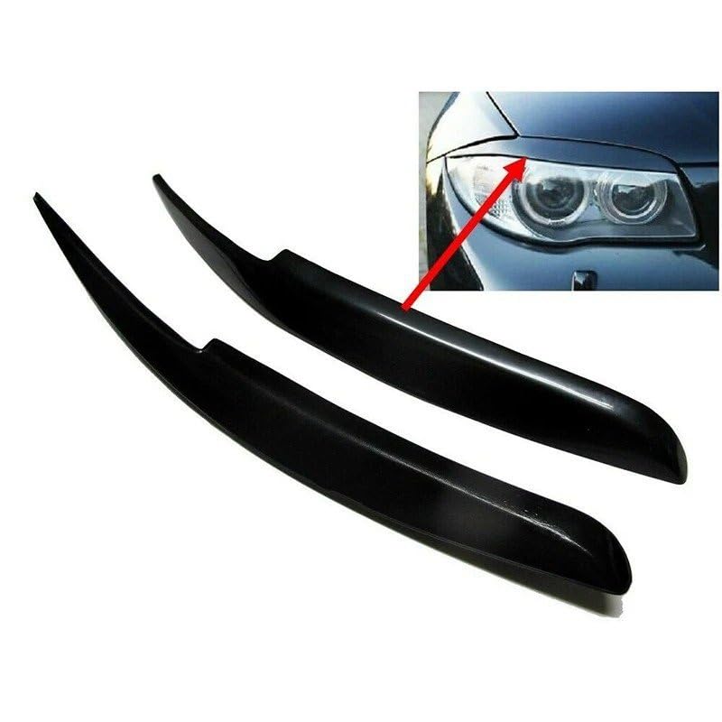 Cache-phares pour BMW Série 1 E81 E82 E87 E88 de 2005 à 2010 en plastique transparent