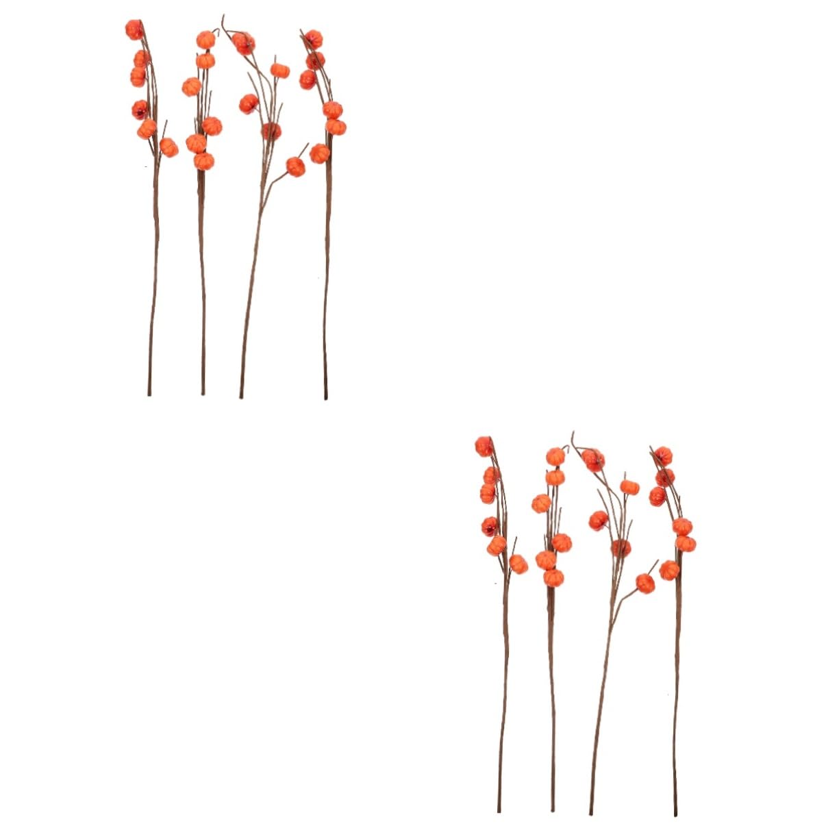 ABOOFAN 2sets Halloween Ornamente Kürbis Gefälschte Kürbis Wohnkultur Für Wohnzimmer 4 Stücke * 2