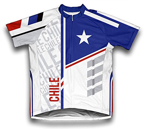 ScudoPro Chile Short Sleeve Cycling Jersey for Men - Size 4XL White