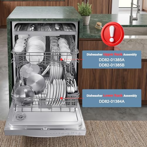 Image of DW80R2031US /DW80M2020US Upper Rack Compatible with Samsung Dishwashers | Fits DW80N3030US, DW80N3030UB, DW80N3030UW, DW80R2031UG, DW80R2031UW. Part numbers: DD82-01385B. (21.6 inch x 20.8 inch)