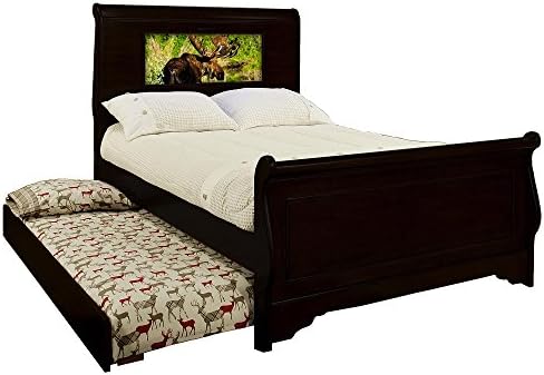 LightHeaded Beds Edgewood Bed  with Trundle Combo, Full, Black