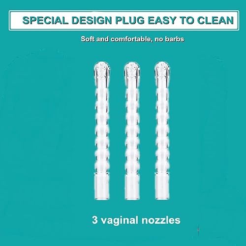 Miniatura 3 de Vaginal Ducha Enema Limpiador 10.1 fl oz Reutilizable Manual Presión Anal Sistema de Limpieza Vaginal Kit Portátil Blanco