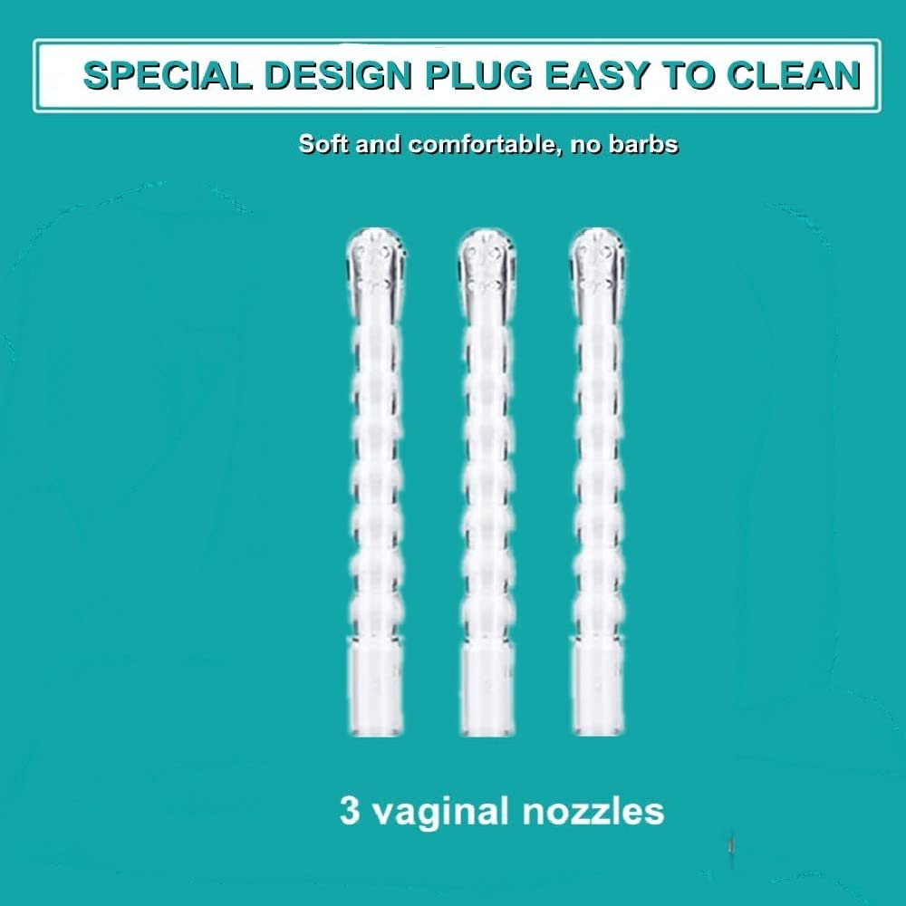 Vaginal Douche Enema Cleaner 300ml Reusable Manual Pressure Anal Vaginal Cleaning System Portable Kit White