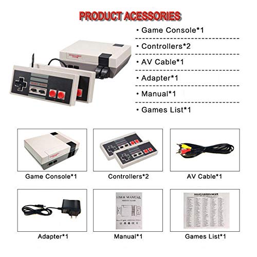 LIFTREN Plug & Play Classic Game Handheld Console,Classic Game Console Built-in 620 Game Handheld Game Console, Video Game Player Console for Family TV Video