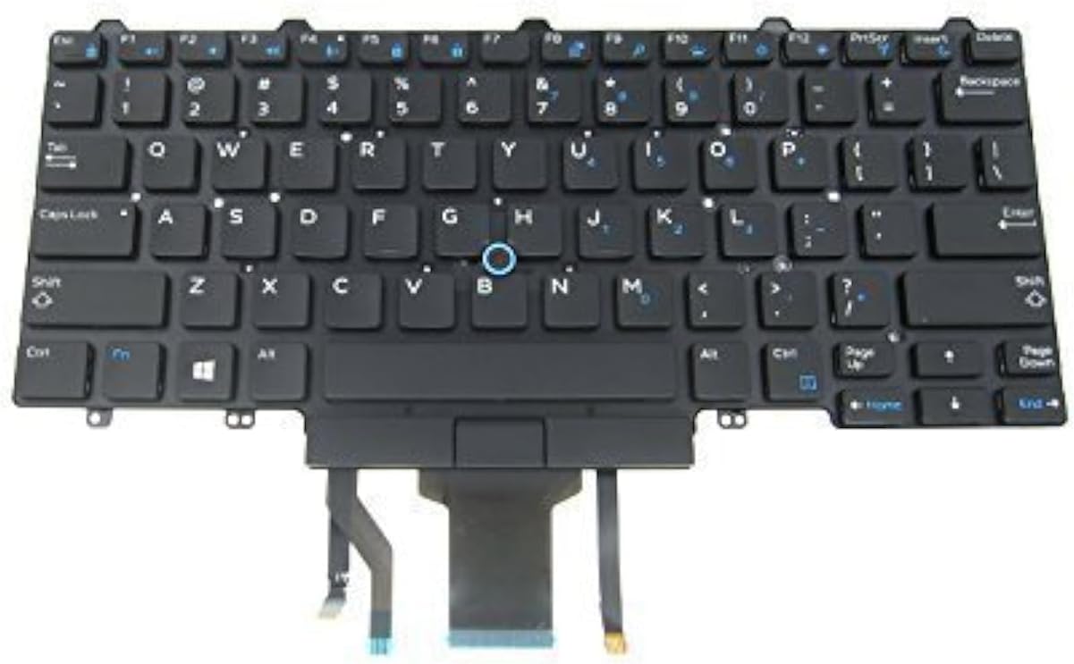 LeFix Backlit Keyboard Replacement for Dell Latitude E5450 E5470 E7450 E7470 E5480 E5490 7480 7490 5480 5488,US Layout,Poiting Stick,PK1313D4B00 0D19TR