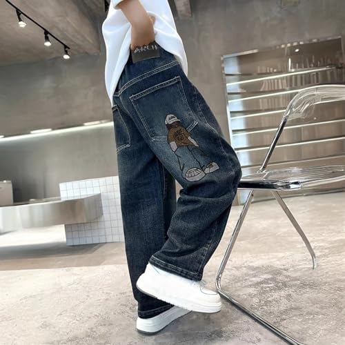 Pantalones vaqueros holgados de niño con bolsillos cargo 3