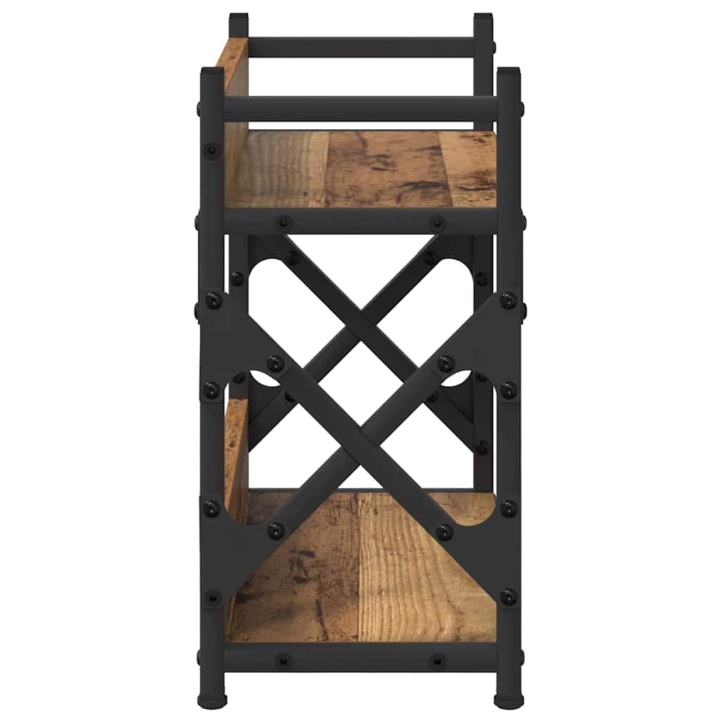 Supporto per stampante in legno anticato, 40 x 20 x 40 cm, stile industriale rustico per ufficio e casa, organizer stabile con spazio per stampanti, carta, documenti, scanner e accessori
